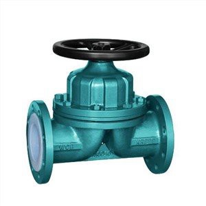 Válvula de diafragma revestida de flúor